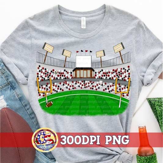 Football Stadium Fans Maroon Black PNG