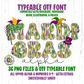 Groovy Retro Mardi Gras Brush Strokes Alpha PNG