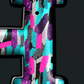 Pink Turquoise Purple Black Glitter 3D Inflated Alpha PNG