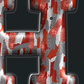 Maroon Grey Glitter 3D Inflated Alpha PNG