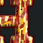 Maroon Yellow Gold Glitter 3D Inflated Alpha PNG