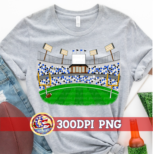 Football Stadium Fans Royal Black PNG