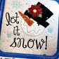 Let it Snow! Snowman Bean Stitch Applique Machine Embroidery Design