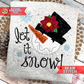 Let it Snow! Snowman Bean Stitch Applique Machine Embroidery Design