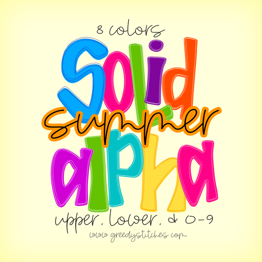 Solid Summer Color Alpha PNG Set