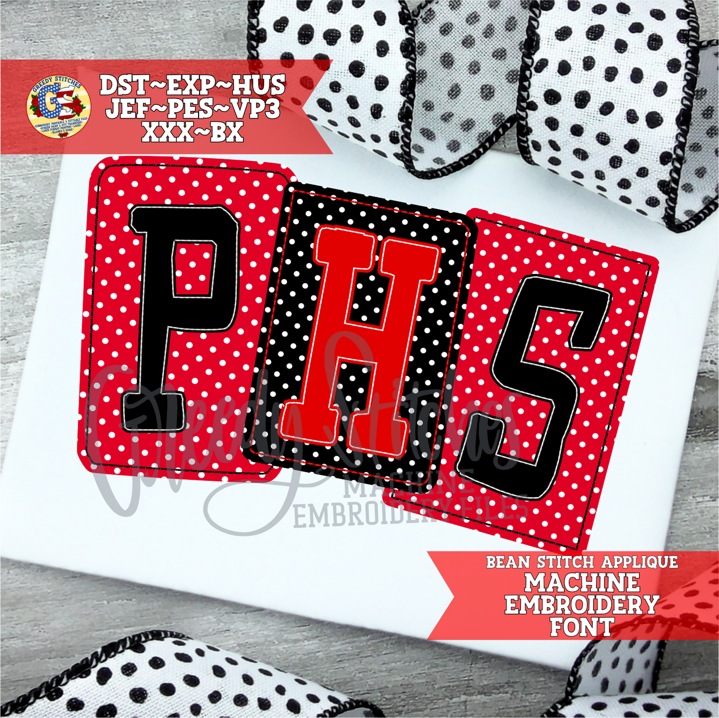 Smells Like Team Spirit Bean Stitch Embroidery Applique Font
