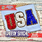 Varsity USA Double Applique Bean Stitch Machine Embroidery Design