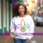 Mardi Gras Fleur De Lis Faux Tinsel PNG