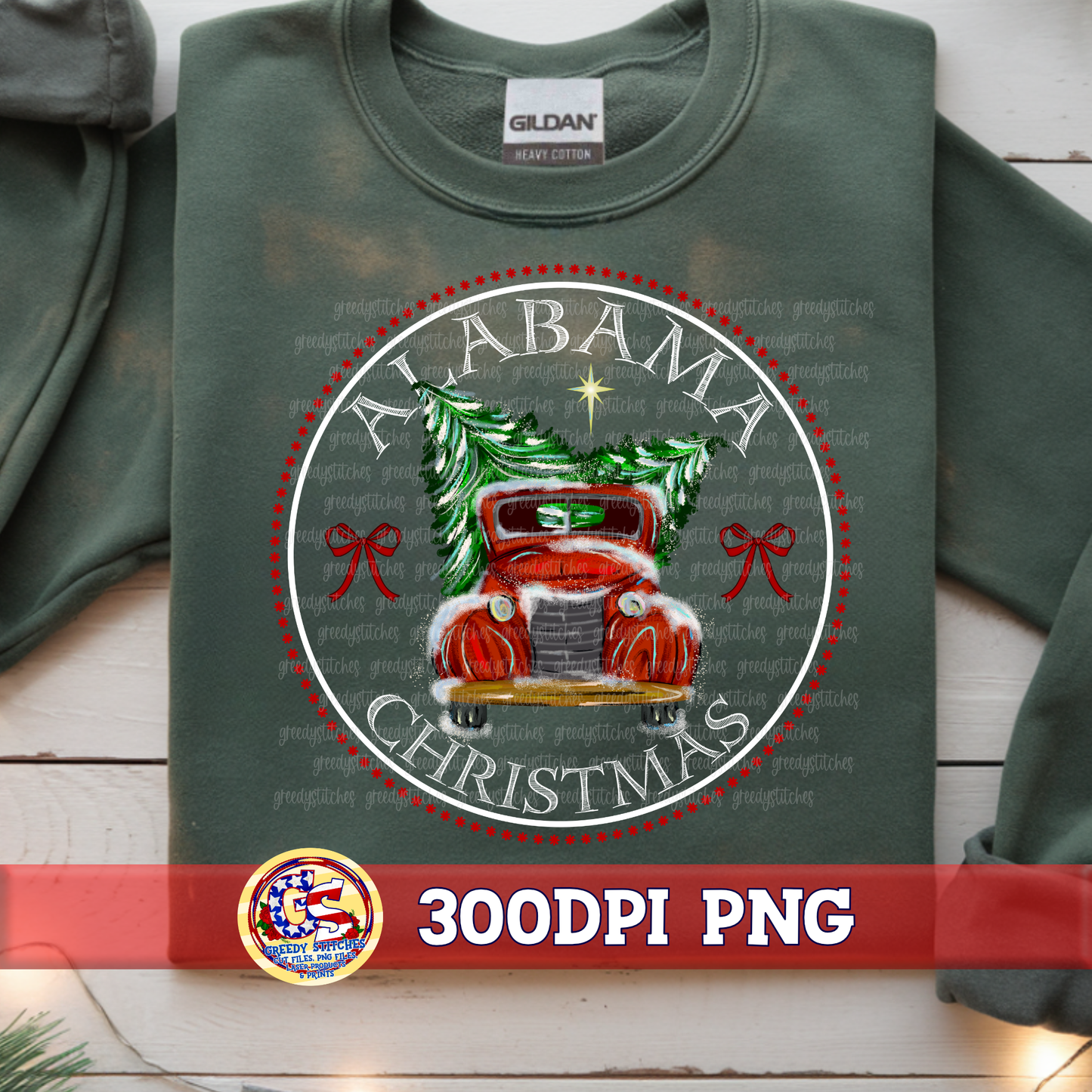 Alabama Christmas Tree Truck PNG