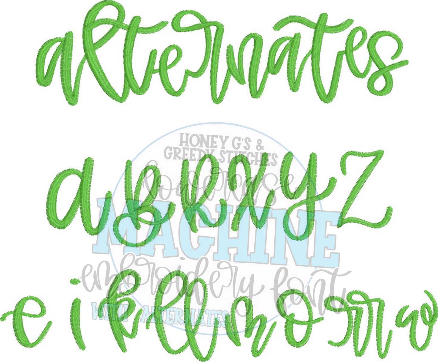 Presley Machine Embroidery Font - 5 Sizes