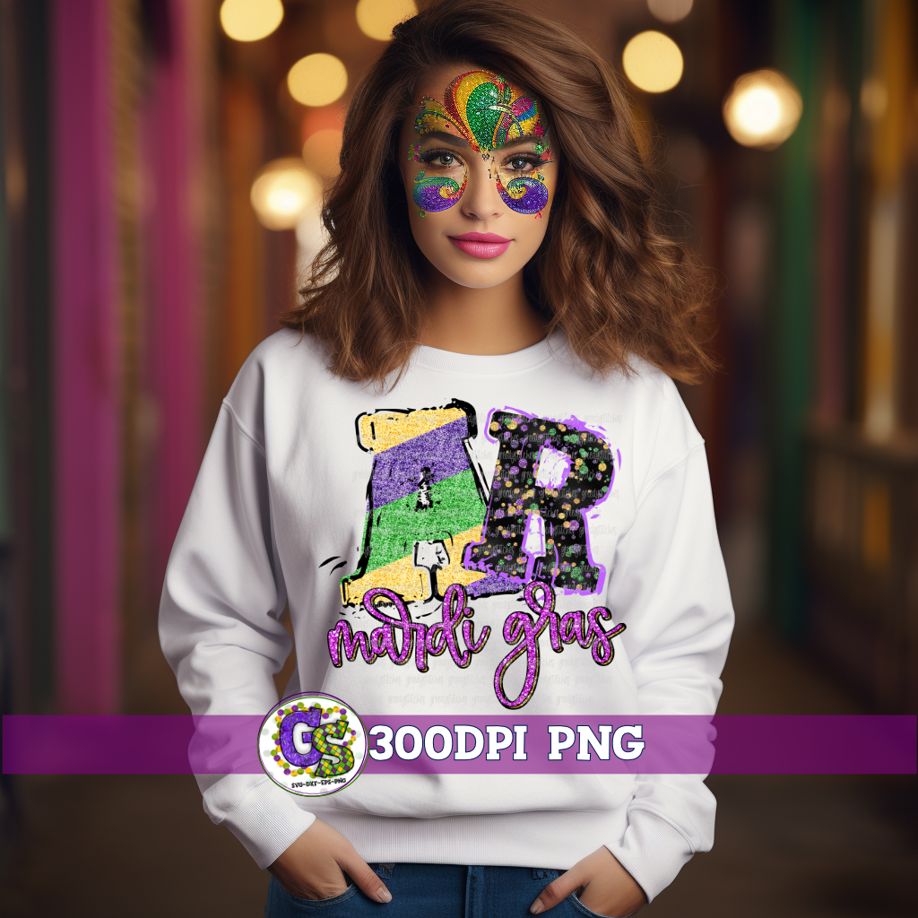 Arkansas AR Mardi Gras PNG for Sublimation