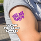 Custom Temporary Tattoos