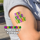 Mardi Gras Temporary Tattoos - Sheet 1