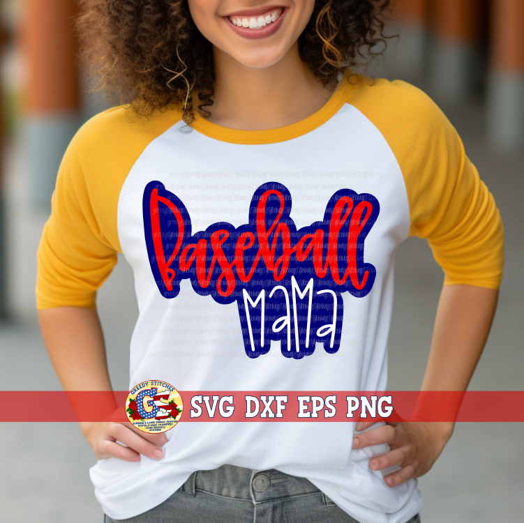 Baseball Mama SVG DXF EPS PNG