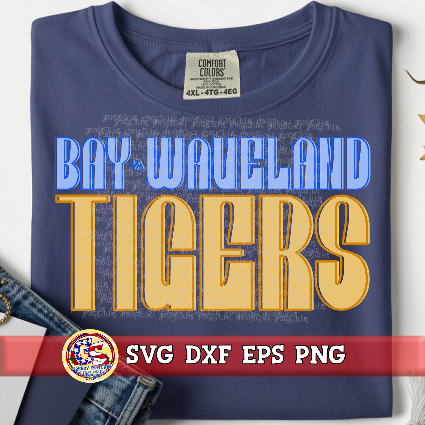 Bay Waveland Tigers SVG DXF EPS PNG