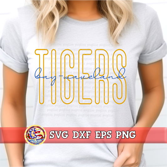 Bay Waveland Tigers SVG DXF EPS PNG