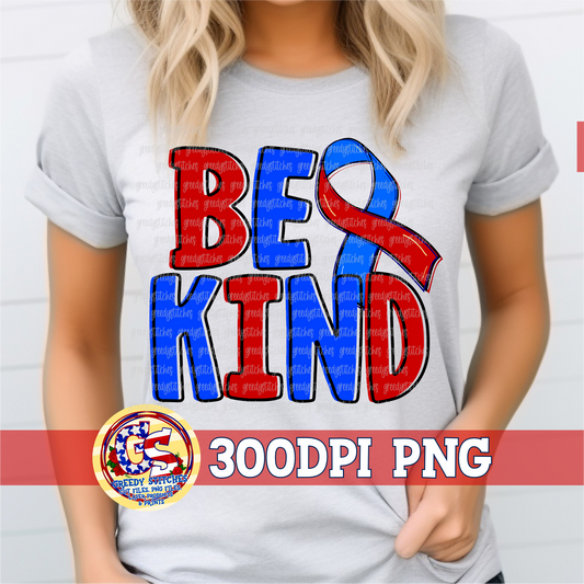 Be Kind PNG - Red Blue