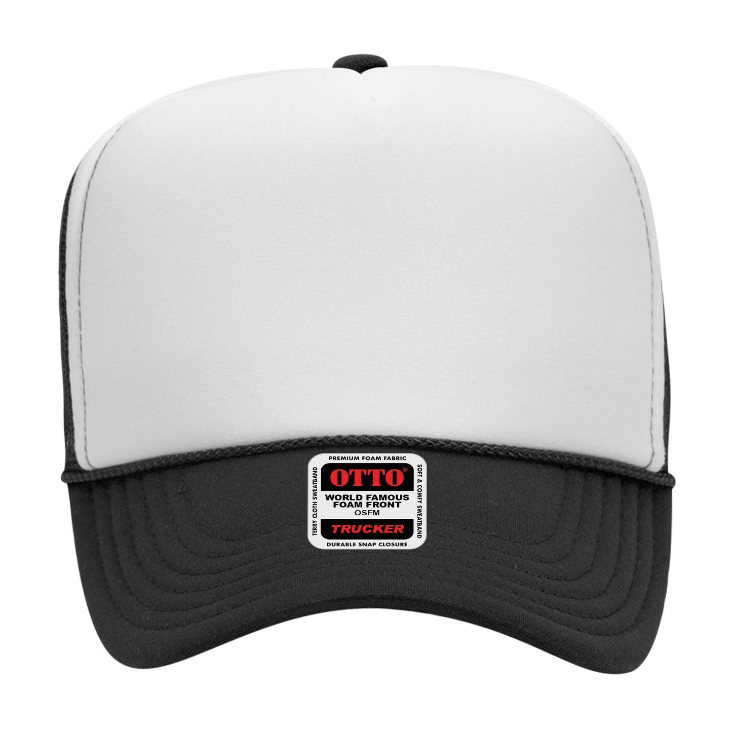 Otto® CAP 5 Panel High Crown Mesh Back Trucker Hat