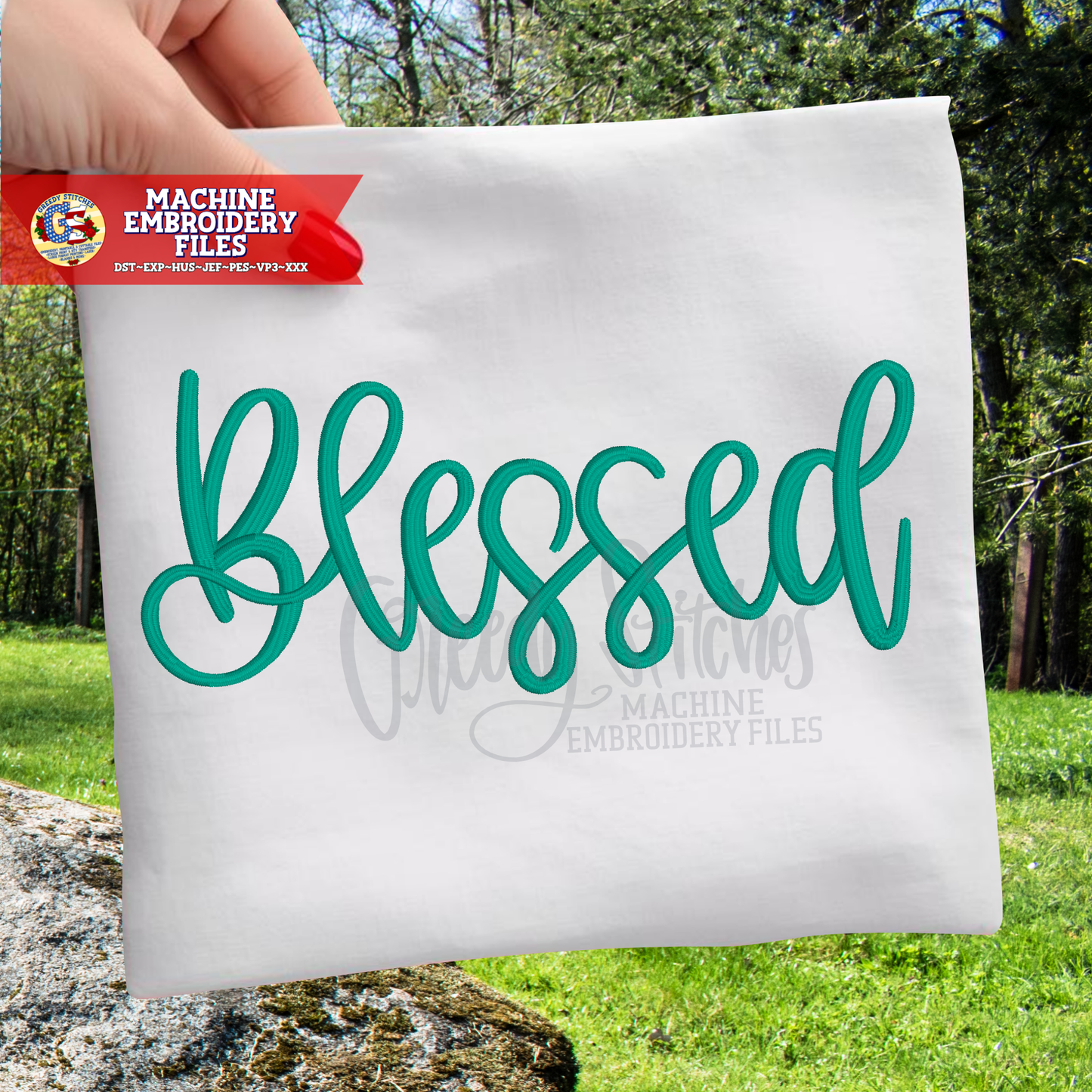 Blessed Satin Machine Embroidery Design