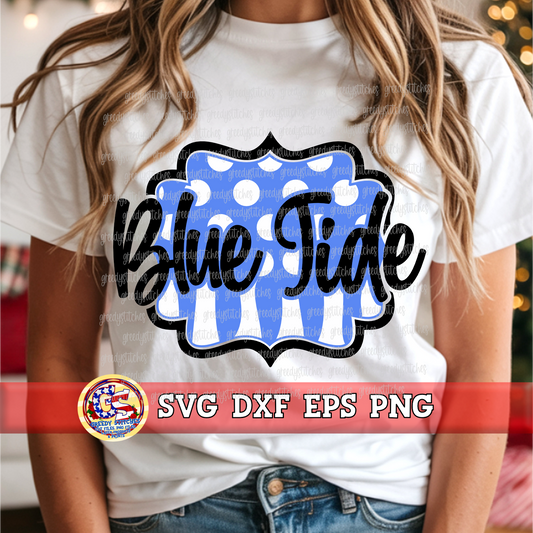 Blue Tide Frame SVG DXF EPS PNG