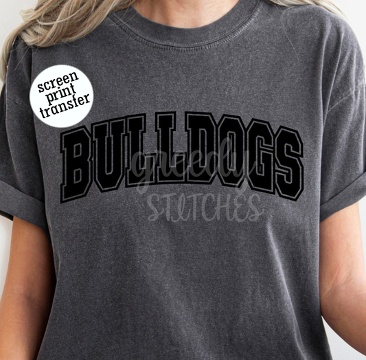Bulldogs Varsity ADULT Screen Print Transfer