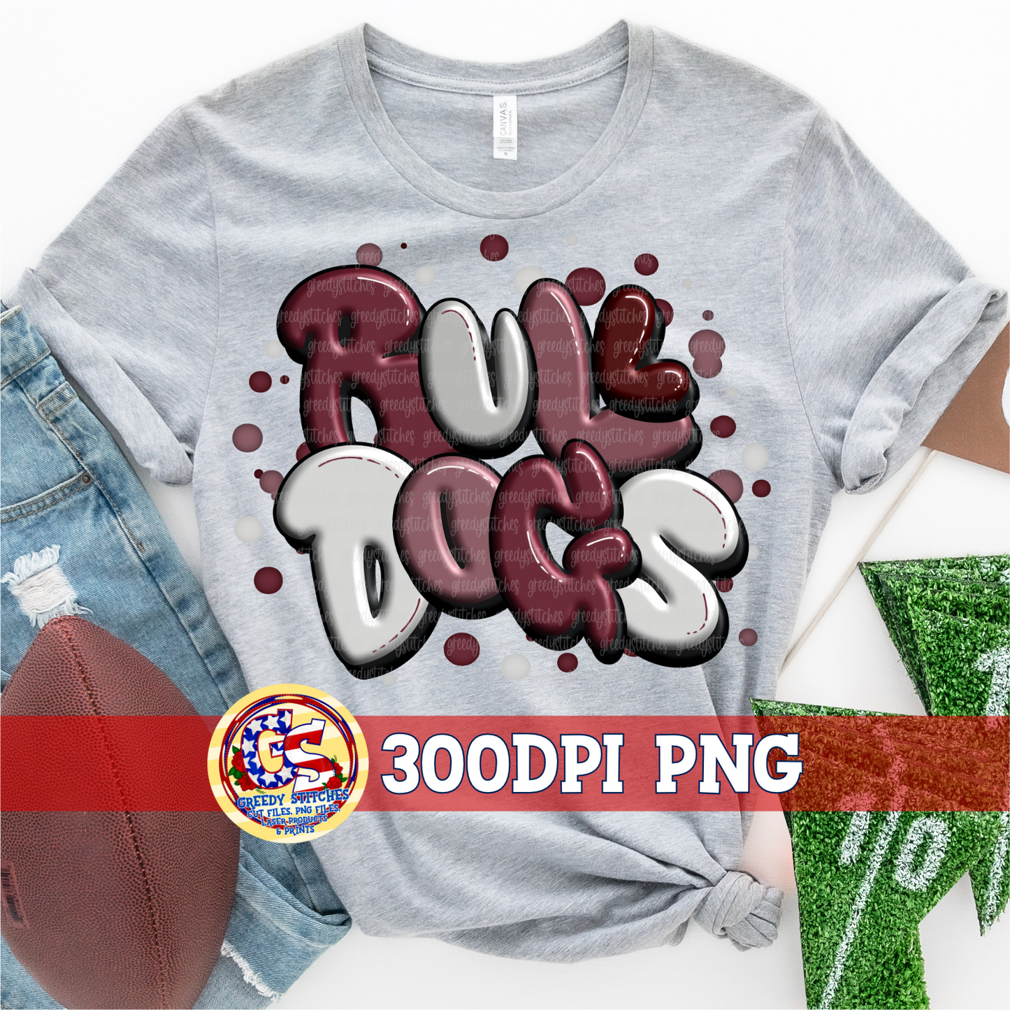 Bulldogs Graffiti PNG - Maroon White