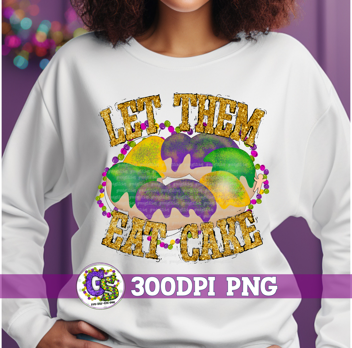 Mardi Gras Let Them Eat Cake PNG