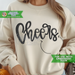 Cheers Satin Stitch PUFF Machine Embroidery Design - PUFF FOAM