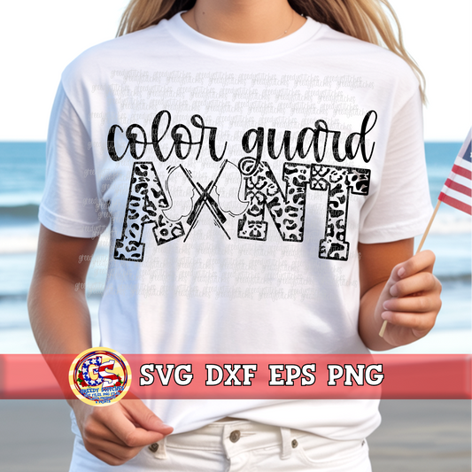 Color Guard Aunt SVG DXF EPS PNG