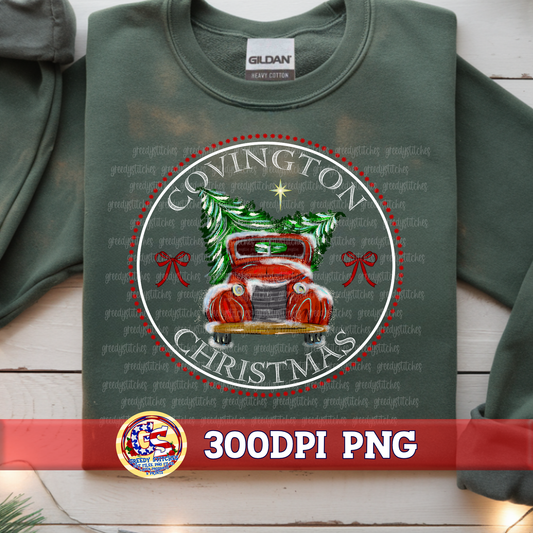 Covington Christmas Truck PNG