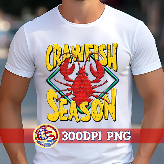 Crawfish Season Diamond v2 PNG