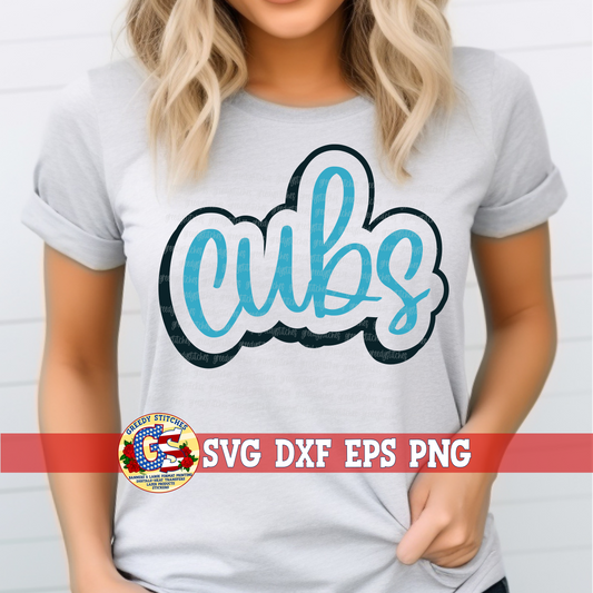 Cubs Outline SVG DXF EPS PNG