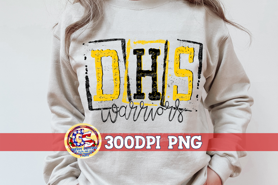 d'Iberville High School Warriors Stamp PNG Sublimation