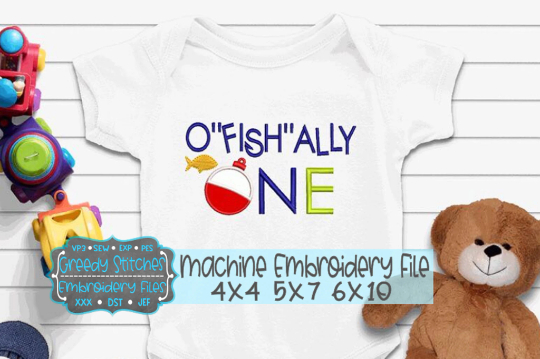 O"FISH"ALLY One Machine Embroidery Design