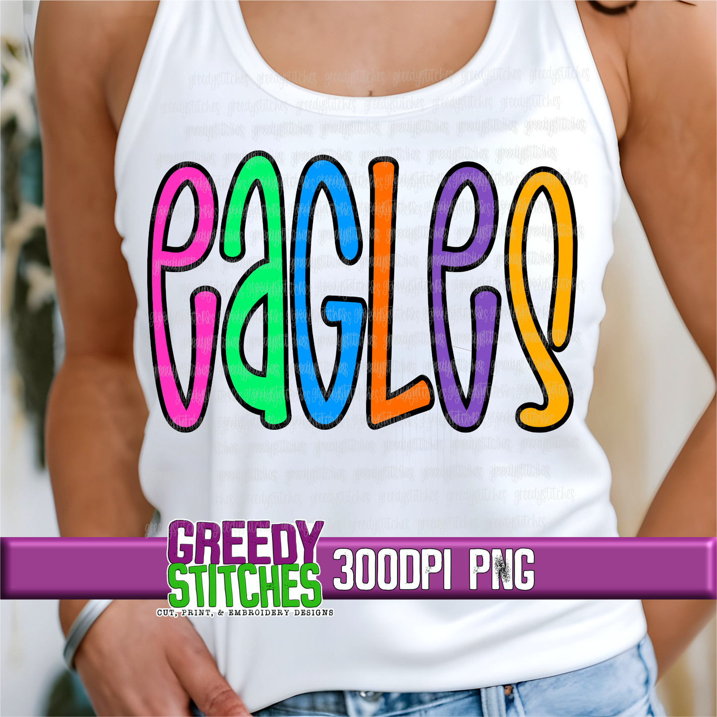 Neon Eagles PNG