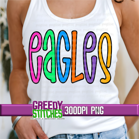 Neon Eagles PNG
