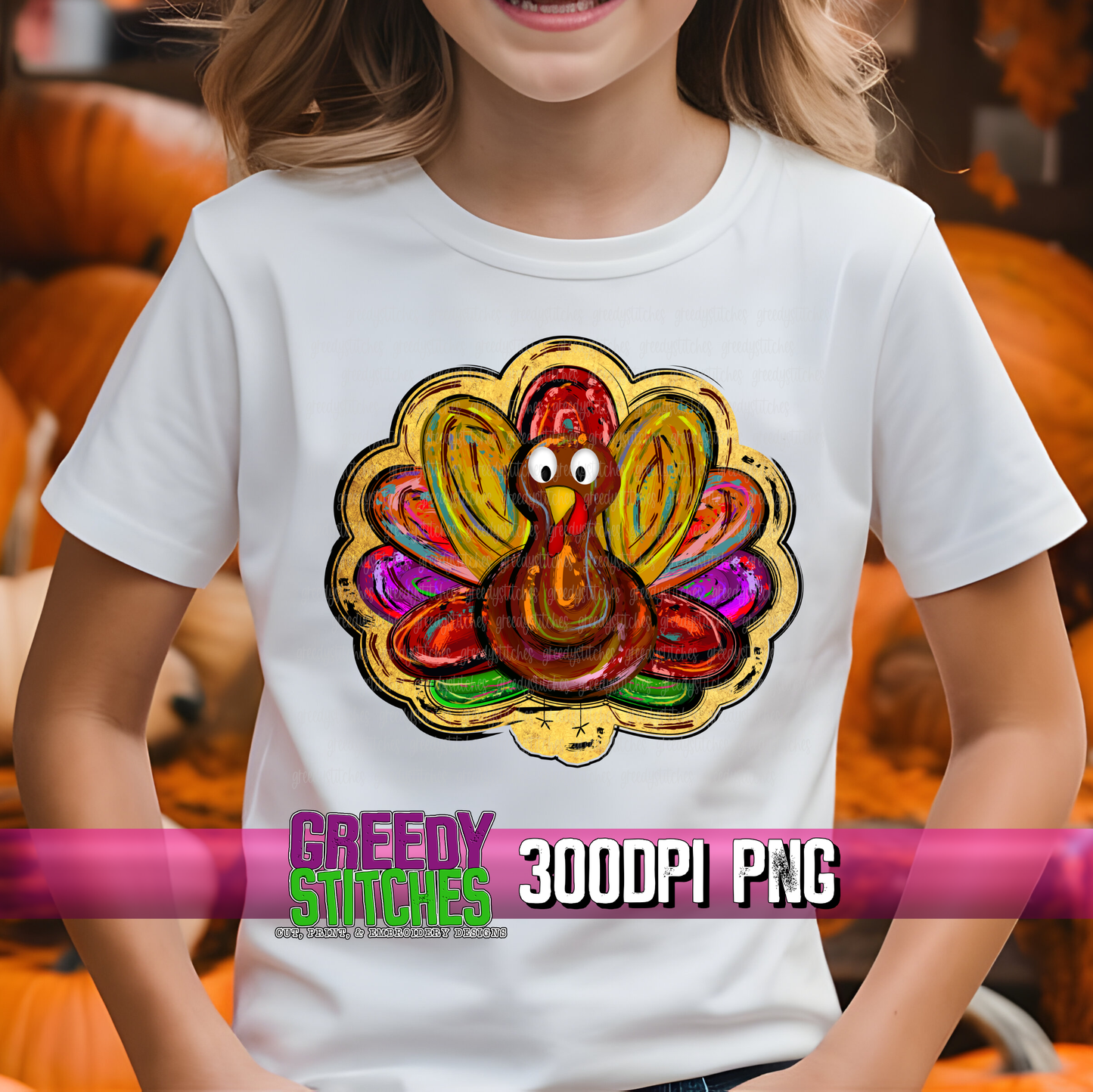 Gold Foil Turkey with Name Plate PNG