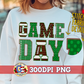 Game Day Football Faux Embroidery Applique PNG for Sublimation