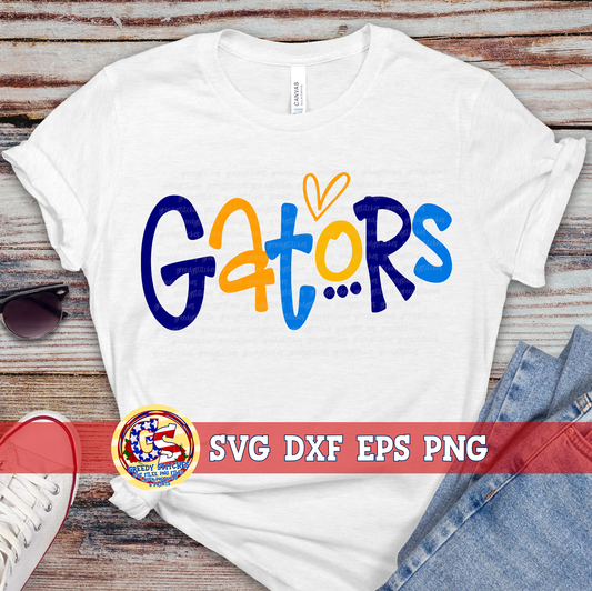 Gators SVG DXF EPS PNG