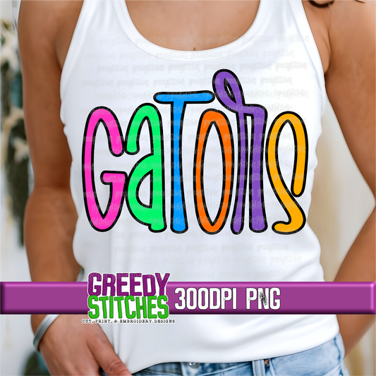 Neon Gators PNG