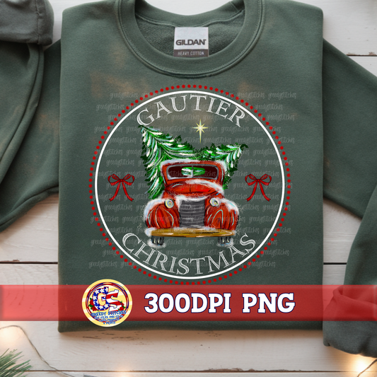 Gautier Christmas Truck PNG