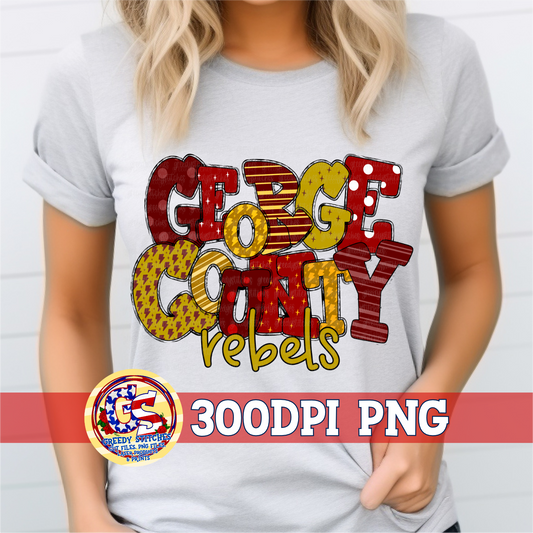 George County Rebels Doodle PNG