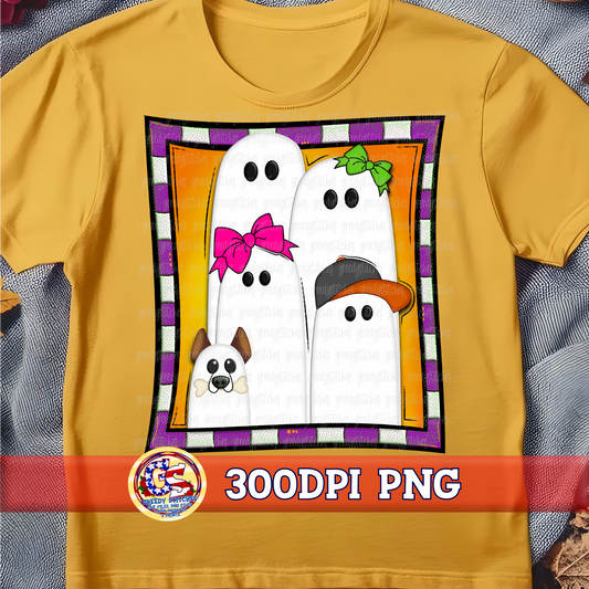 Ghost Family Portrait PNG - Halloween PNG
