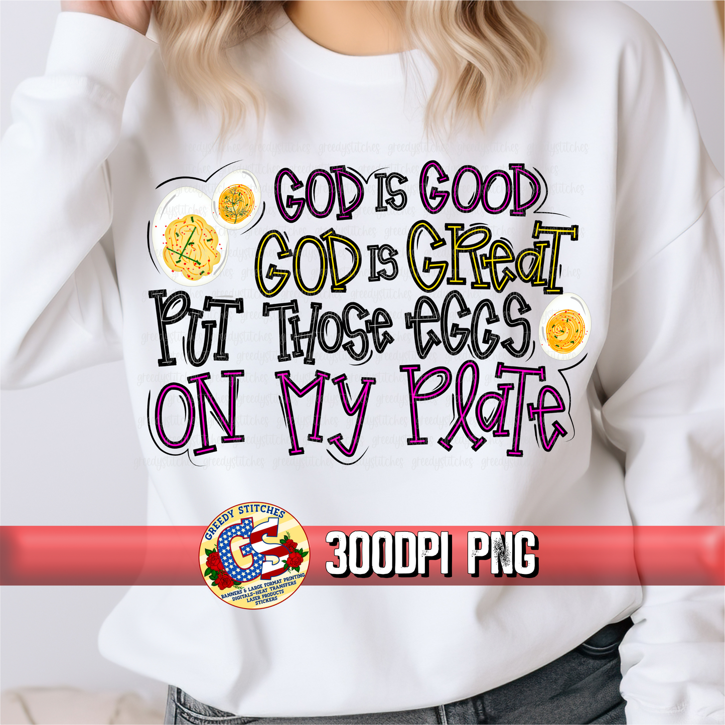 God is Good God is Great Put Those Eggs on My Plate PNG - Deviled Eggs PNG