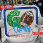 Go Football Satin Stitch Applique Machine Embroidery Design