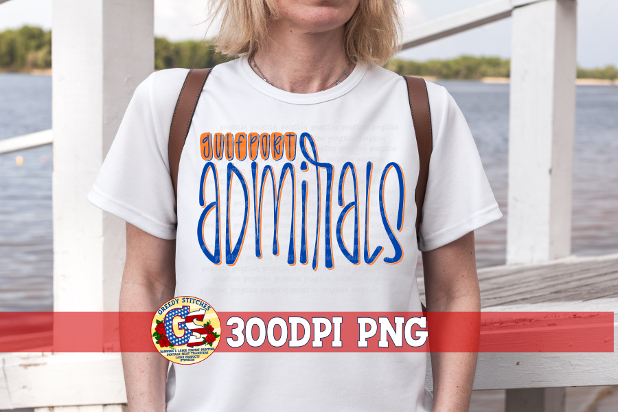 Gulfport Admirals PNG for Sublimation