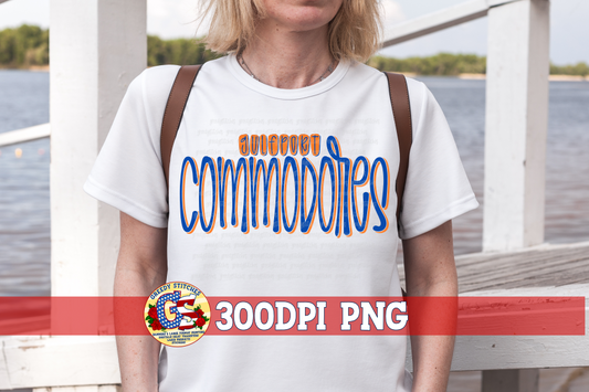 Gulfport Commodores PNG for Sublimation