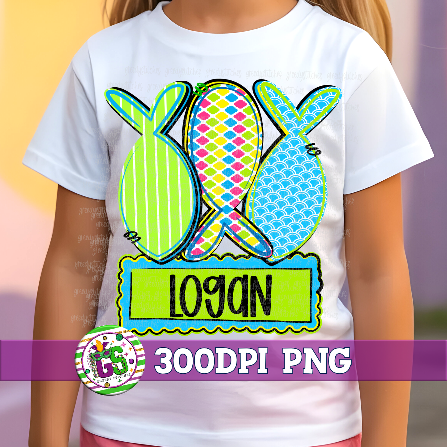Neon Fish Trio with Name Plates PNG