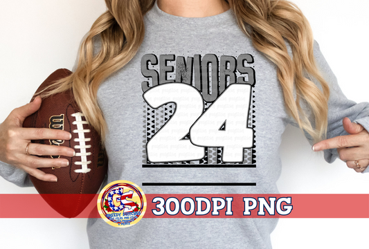 Seniors 24 Grey PNG for Sublimation