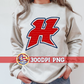 Hancock H Faux Embroidered Felt Patch PNG for Sublimation